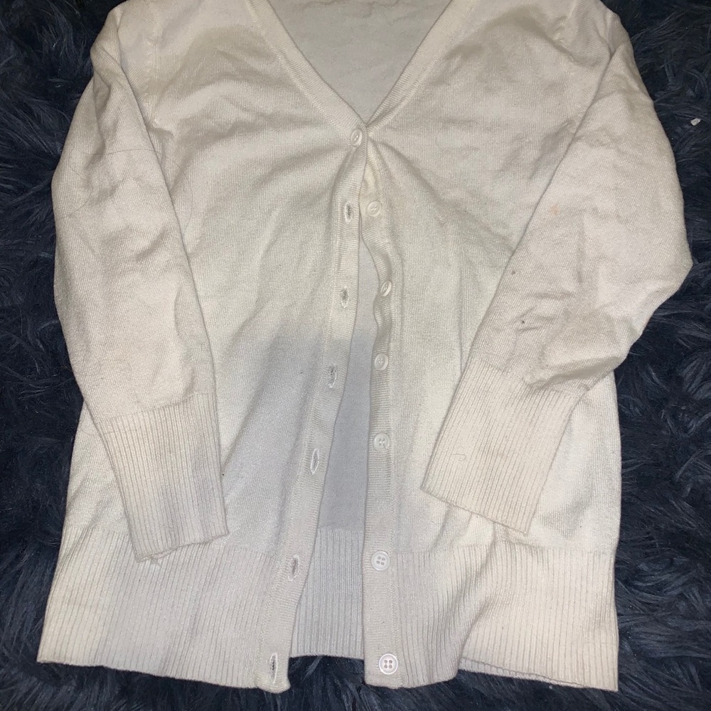 Plain white sweater